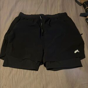 Black Alphalete Shorts with White Logo